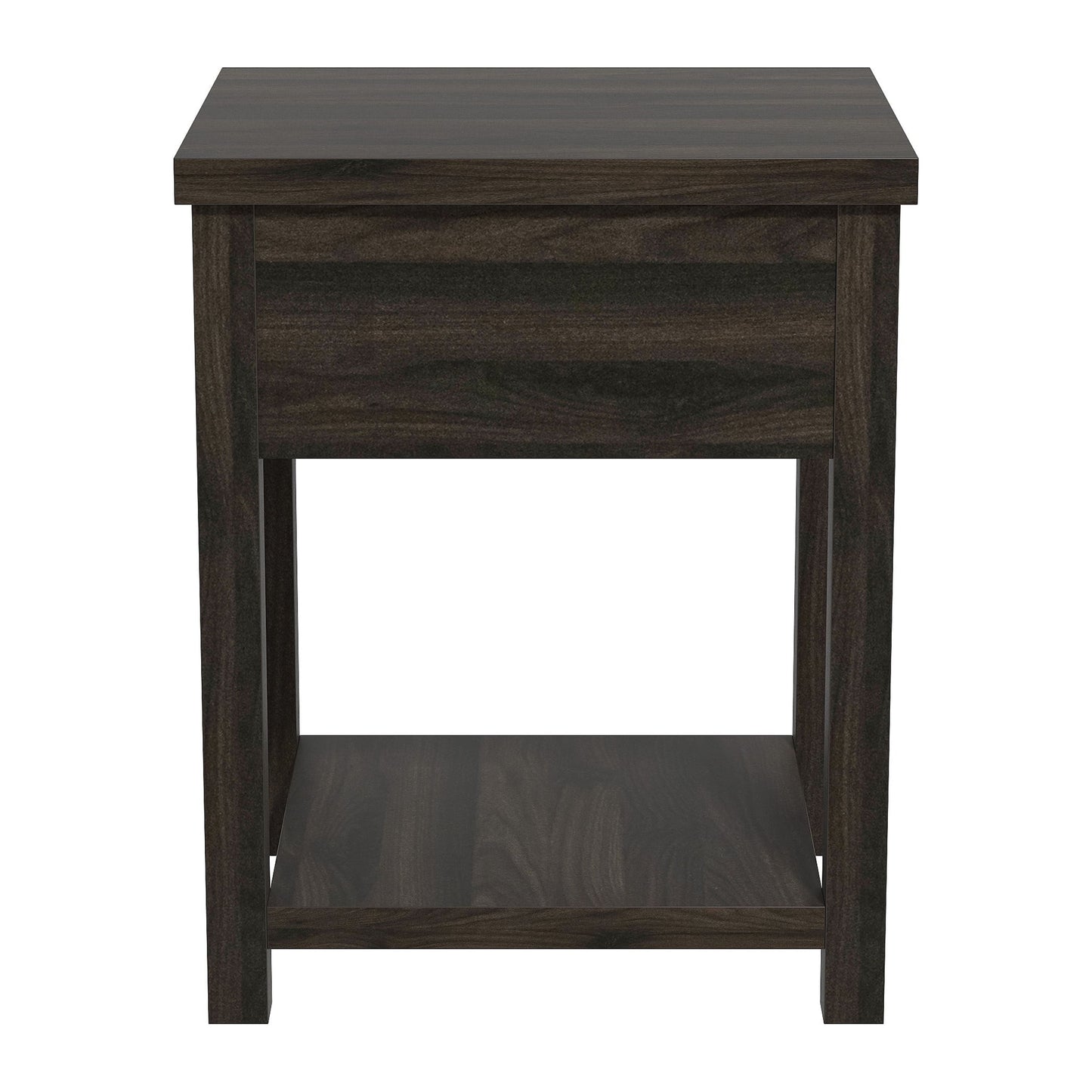 Lancaster Farmhouse 1 Drawer Nightstand, Set of 2, Dark Espresso