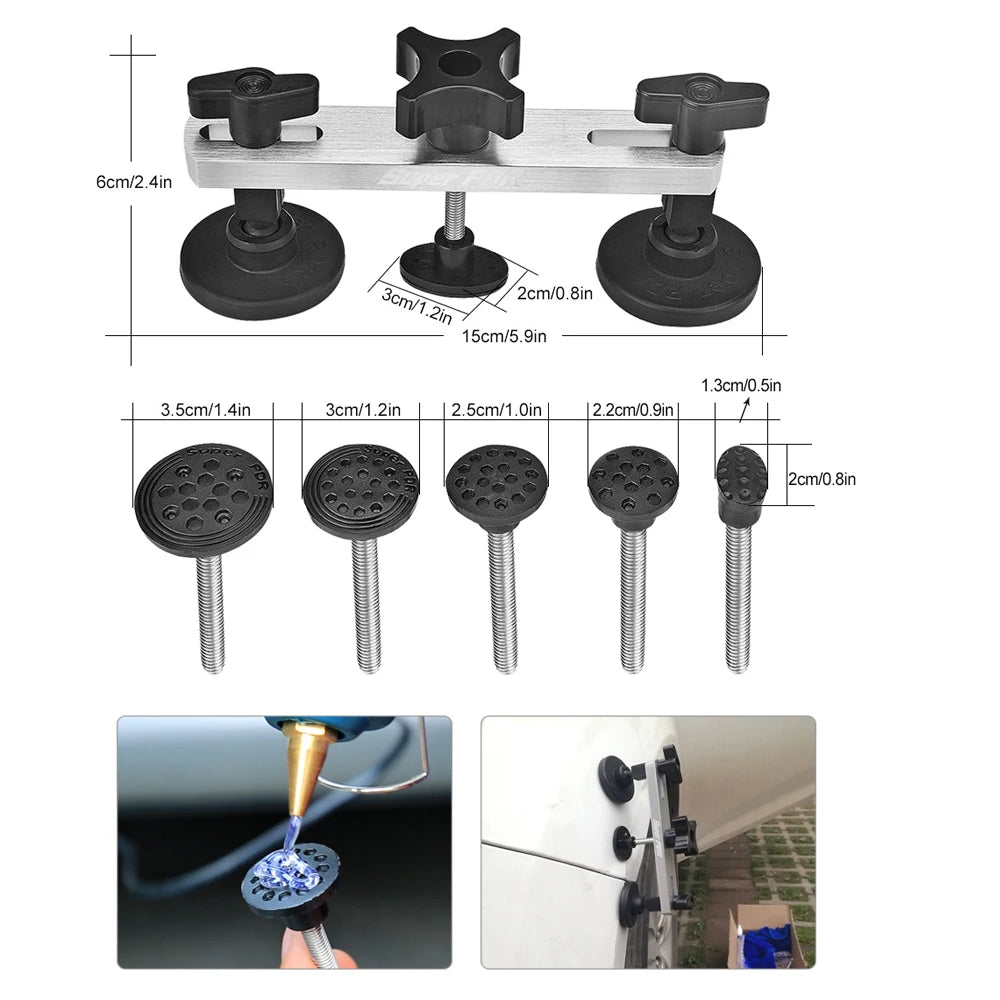 Tools Kit DIY Remove Dent Paintless Dent Repair Tool Car Dent Remover Reverse Hammer Straightening Pulling Dents Instruments