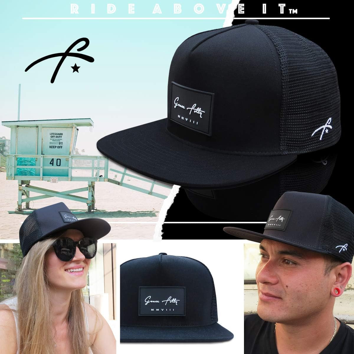 Trucker Hat for Men & Women. Snapback Mesh Caps