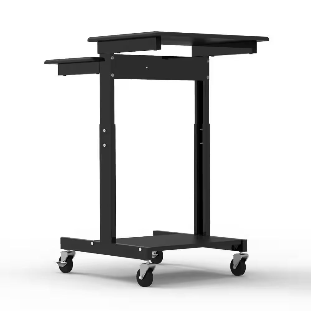 24 In. Rectangular Gray Laptop Desks with Adjustable Height
