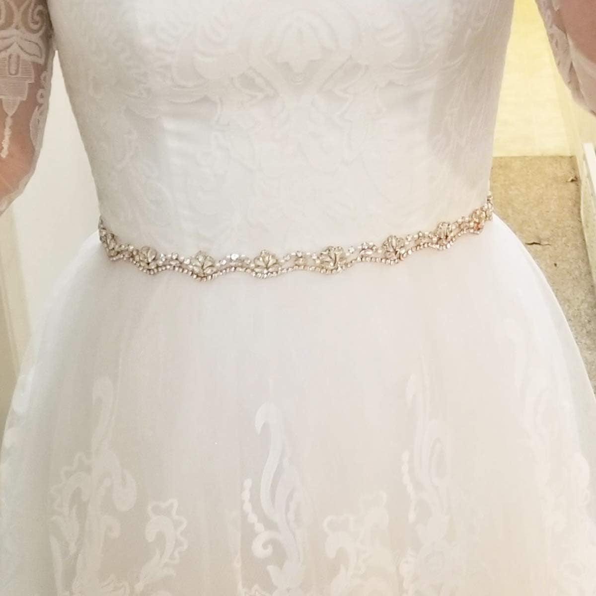 Handmade Rhinestone Wedding Belt Crystal Bridal Belt and Sashes for for Bridal Bridesmaid Gowns