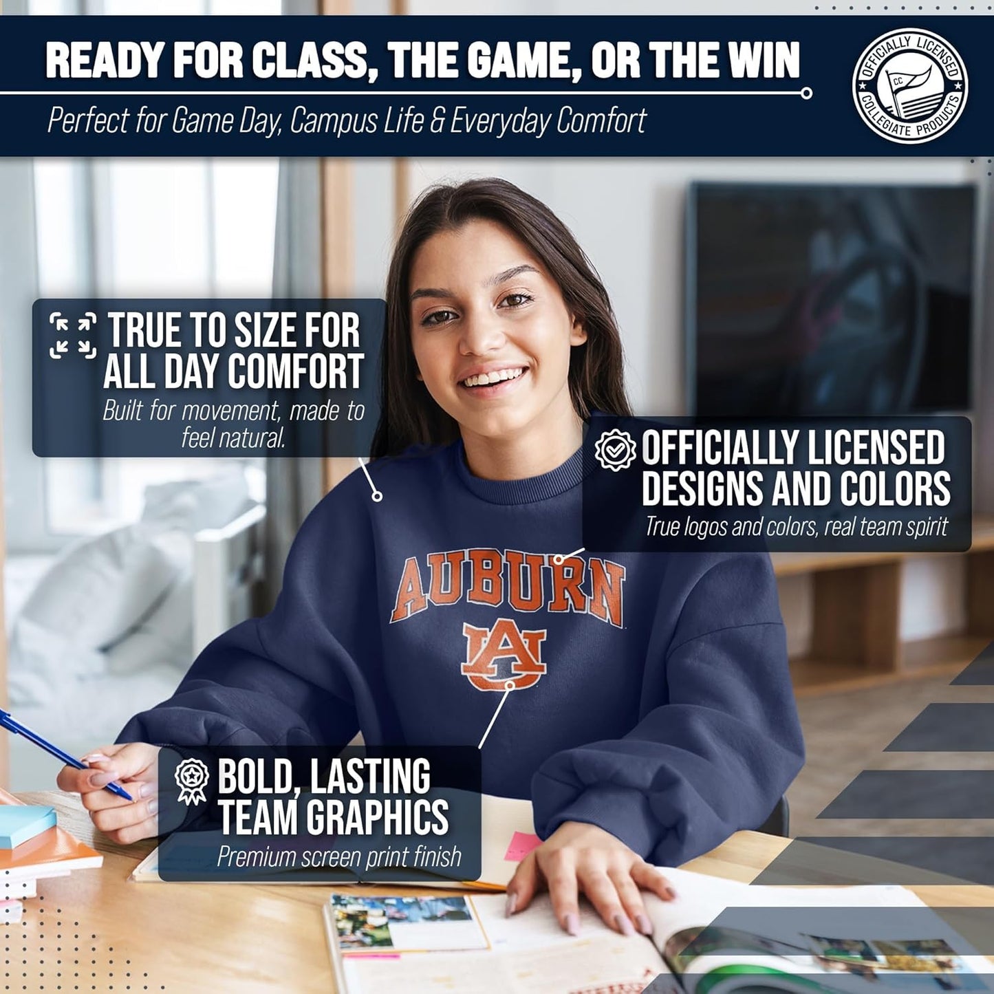 Adult Arch & Logo Soft Style Gameday Crewneck Sweatshirt