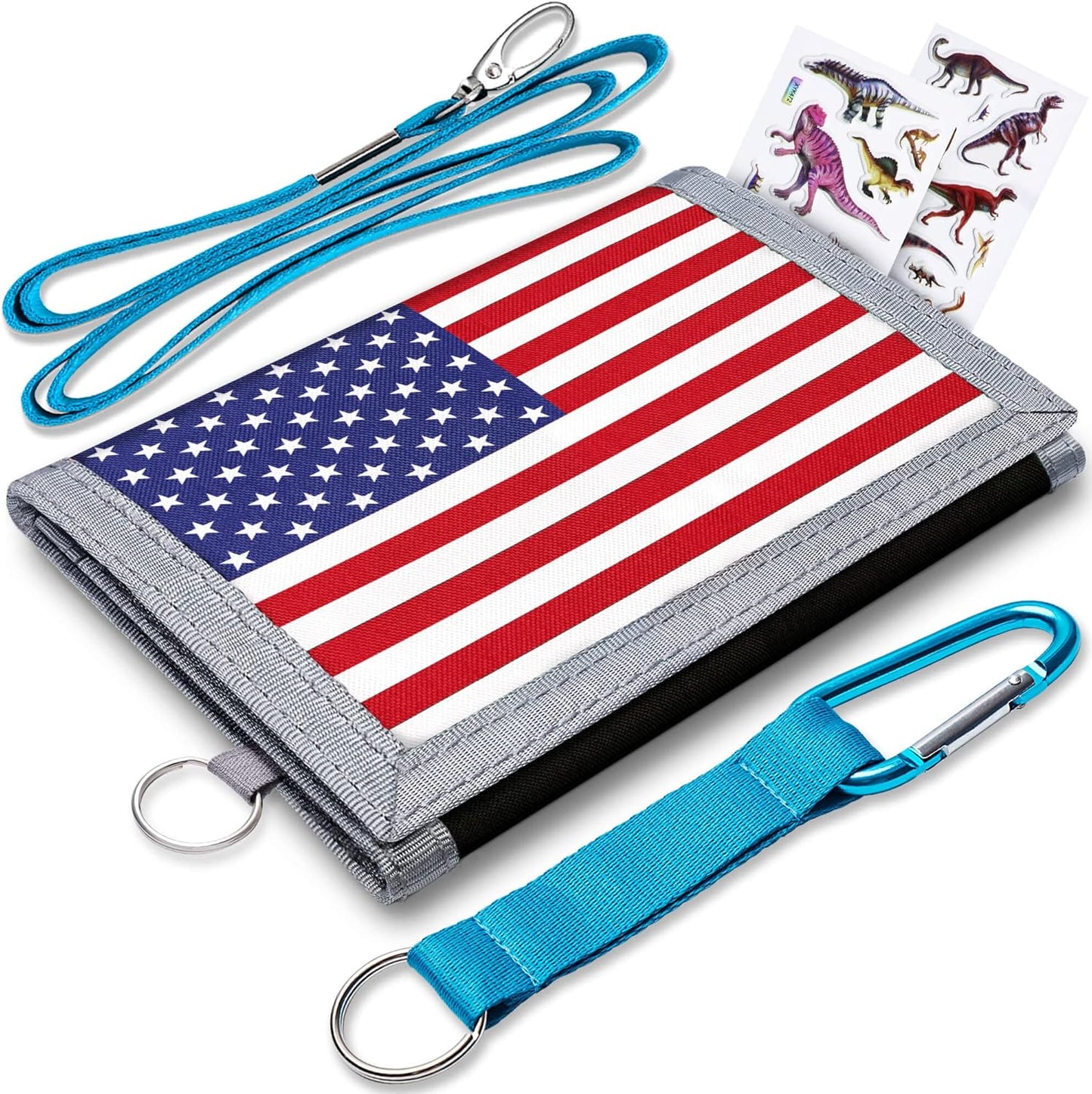 Kids Wallet for Boys Ages 6-8 Trifold, Wallets for Boys with Zippered Coin Pocket and Card Holders, Novelty Wallet for Childrens Birthday Gifts