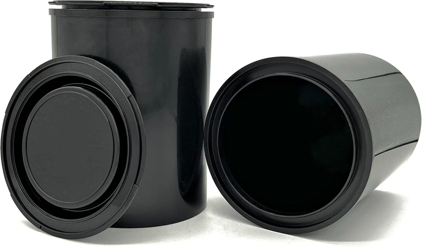 Black Quart Size Plastic Paint Cans with Lids, Paint, Arts and Crafts, No Rusting, Multipurpose Storage and Organization (4)