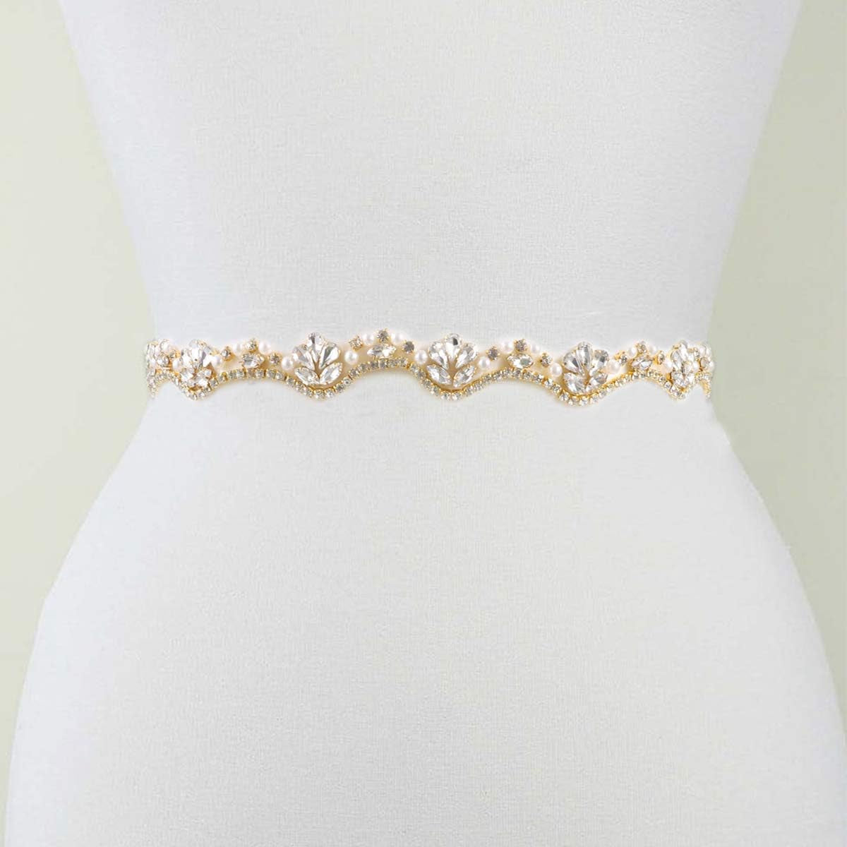 Handmade Rhinestone Wedding Belt Crystal Bridal Belt and Sashes for for Bridal Bridesmaid Gowns