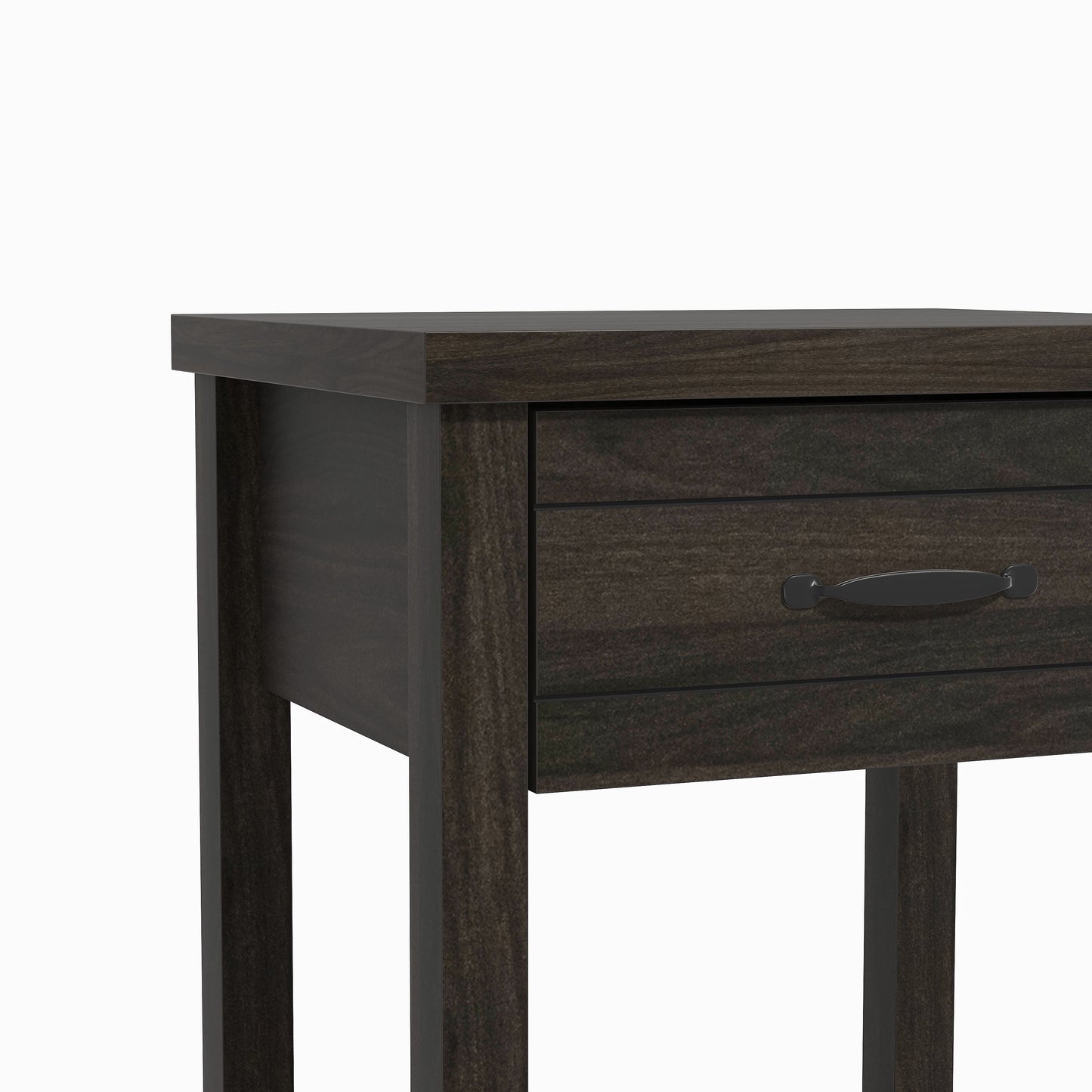 Lancaster Farmhouse 1 Drawer Nightstand, Set of 2, Dark Espresso