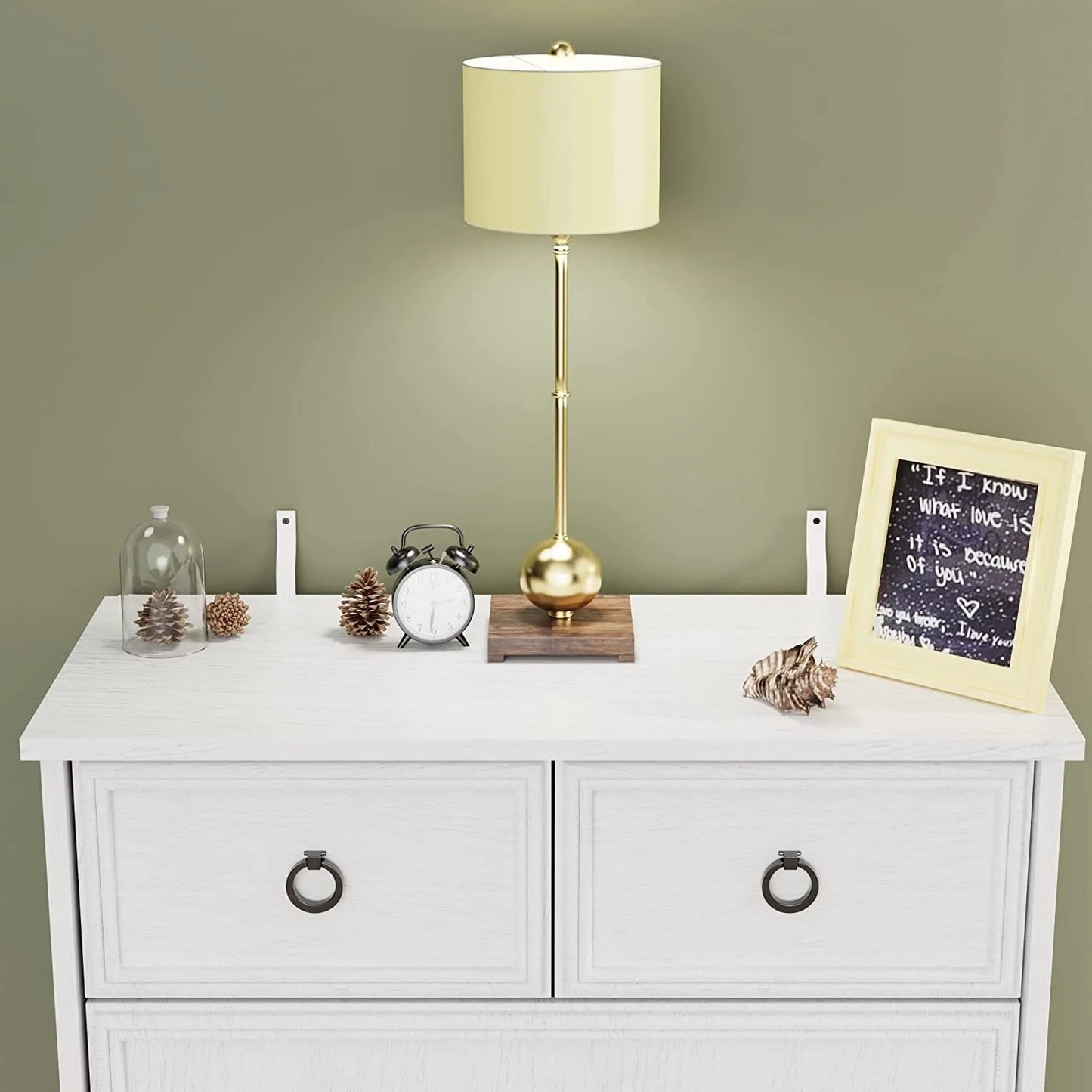 White Dressers, Modern Tall Chest of Drawers for Bedroom, 6 Drawer Dressers Organizers and Storage for Clothes