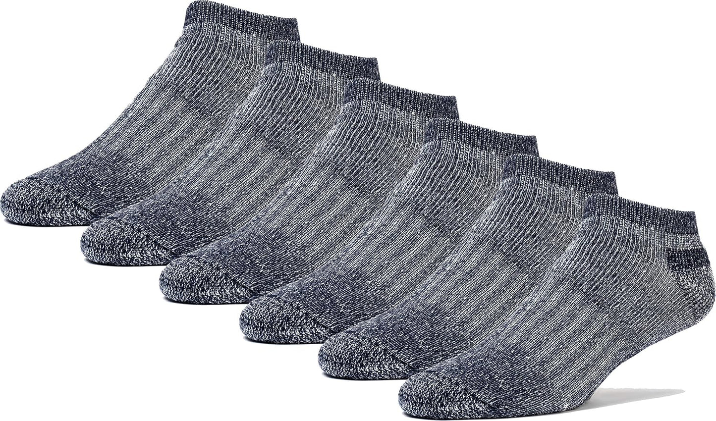 Low Cut Ankle Merino Wool Mens Hiking Running Socks Compression Arch Support Cushioned 6 Pairs