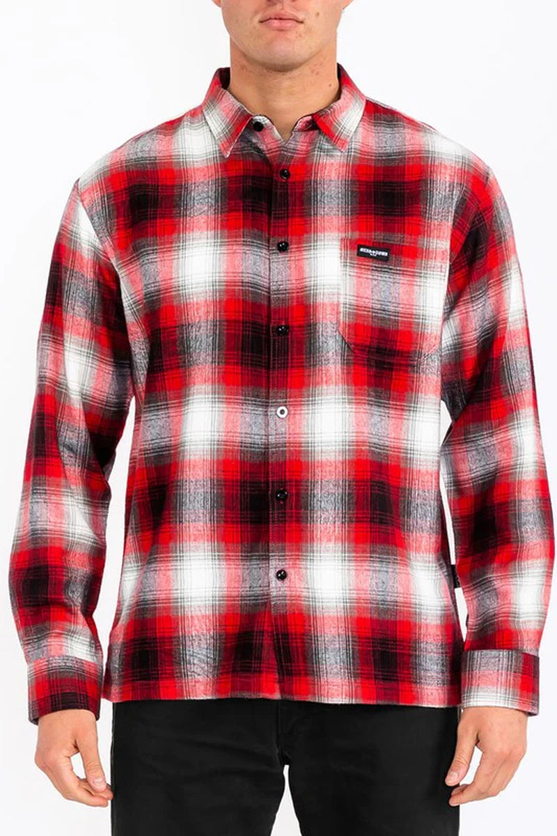 Mens Plaid Long Sleeve Flannel