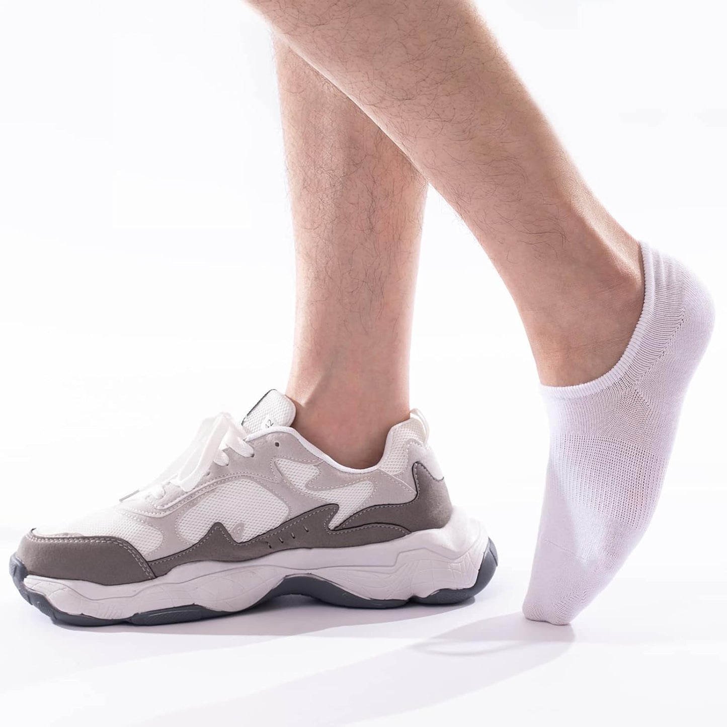 No Show Socks Men Low Cut Ankle Short Socks for Men Casual Athletic Socks with Non Slip Grip