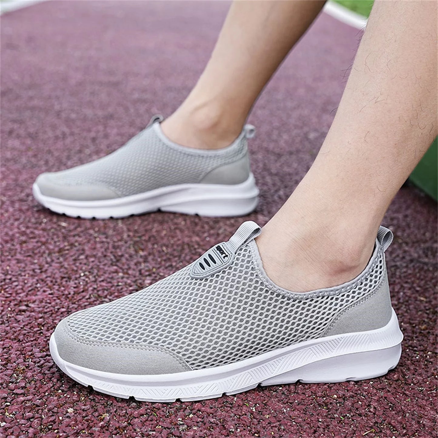 Shoes Men Mesh Comfortable Men Shoes Beige 43
