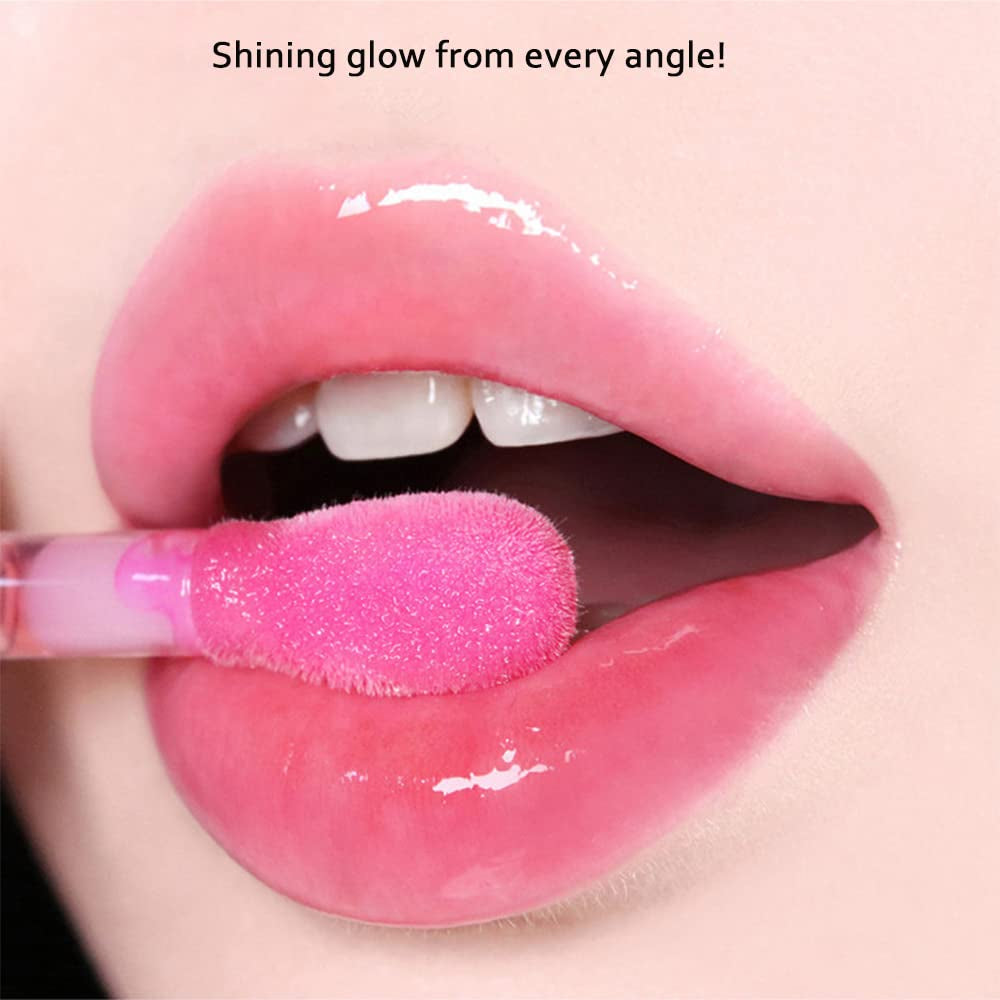 Plumping Lip Oil, Hydrating Lip Gloss Tinted Lip Balm Lip Care Transparent Toot Lip Oil, Non-Sticky Long Lasting Nourishing Lip Glow Oil Repairing Lightening Lip Lines Lip Care Products(Cherry)