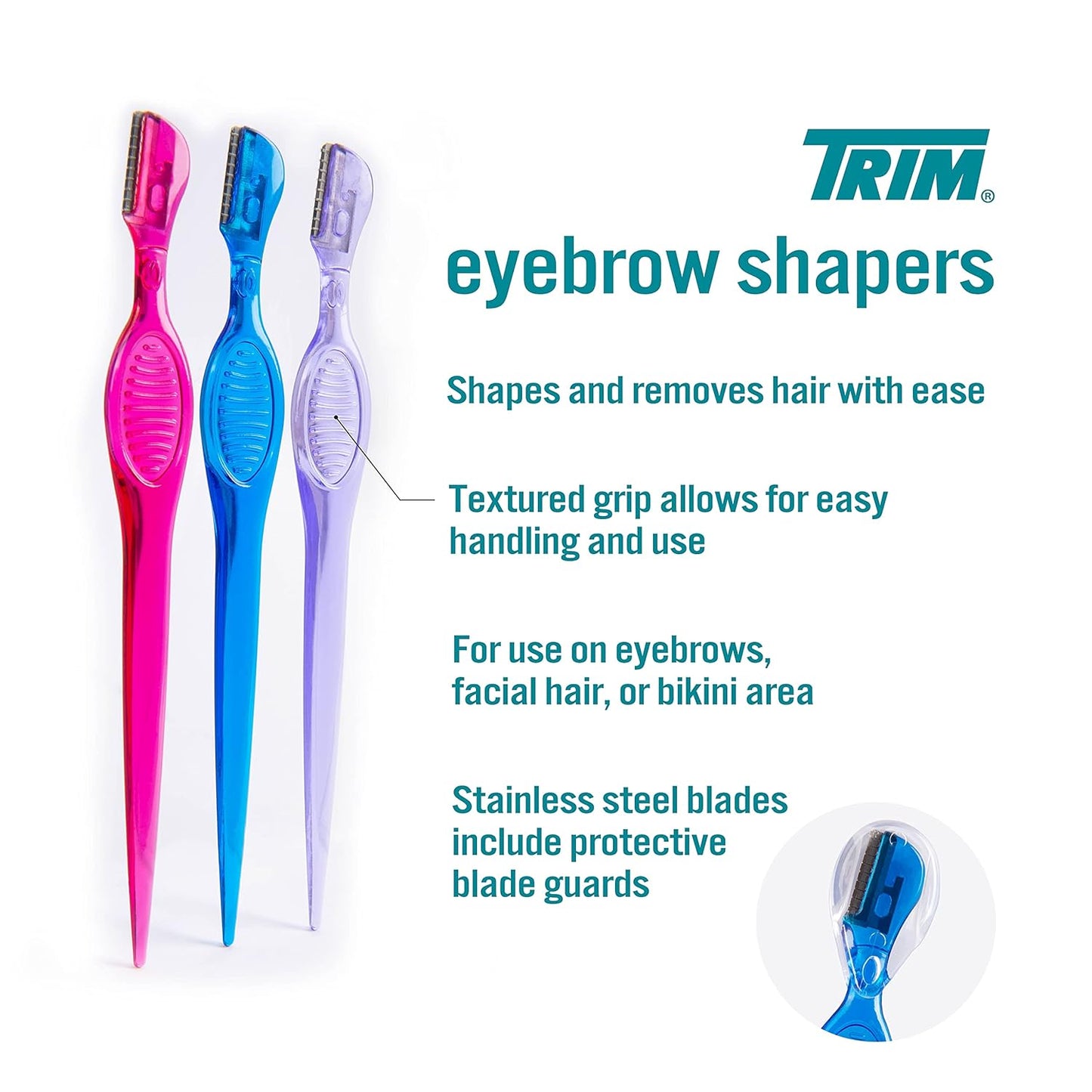 Complete Eyebrow Shaping Beauty Tool Bundle – for Shaping and Touching up Eyebrows – Includes Eyebrow Shapers and Compact Slant Tip and Point Tip Tweezer Set – Easy to Use for All Eye Shapes