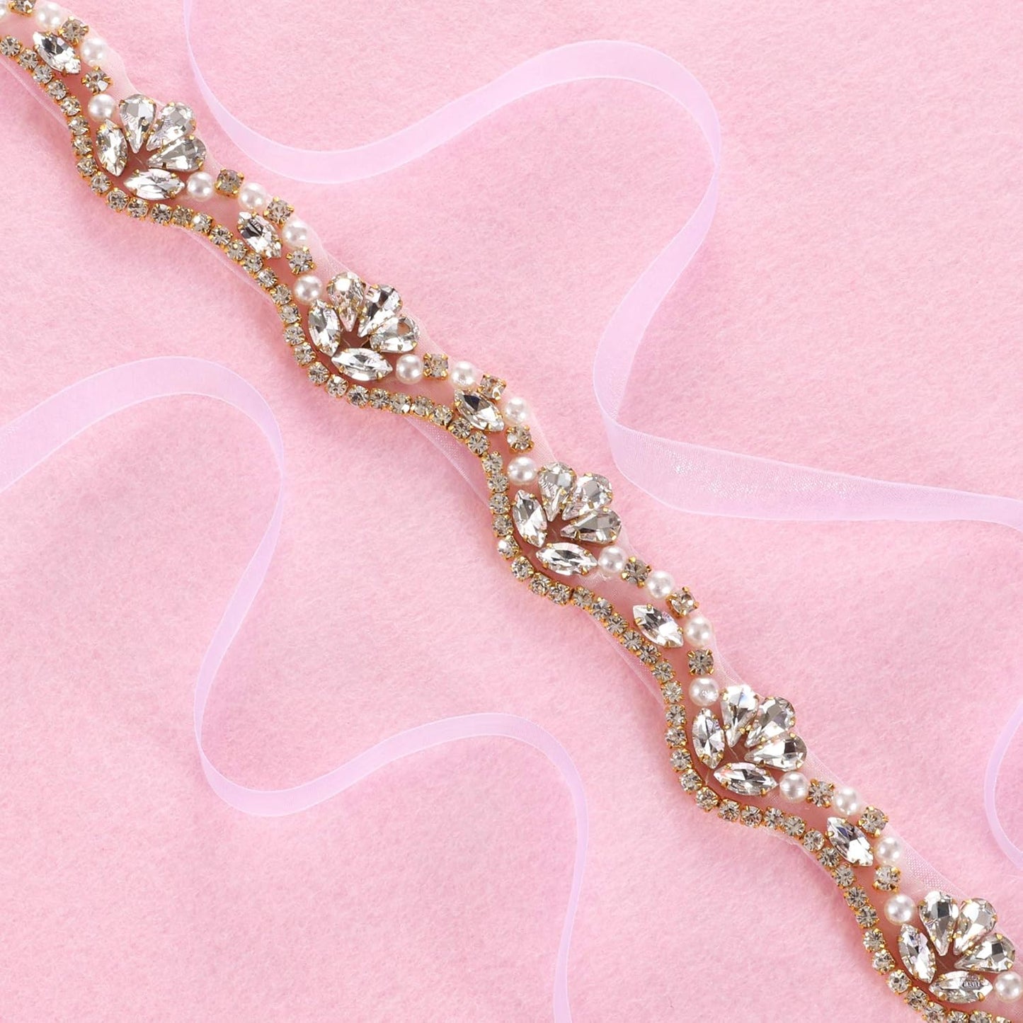 Handmade Rhinestone Wedding Belt Crystal Bridal Belt and Sashes for for Bridal Bridesmaid Gowns