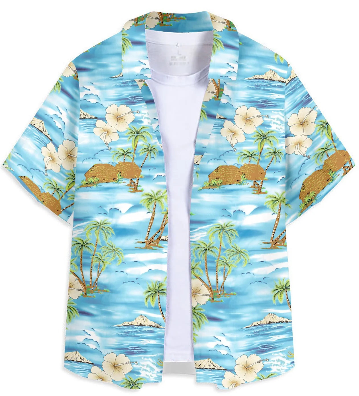 Men'S Hawaiian Shirt Short Sleeve Casual Button down Shirt for Men Printed Summer Beach Shirt