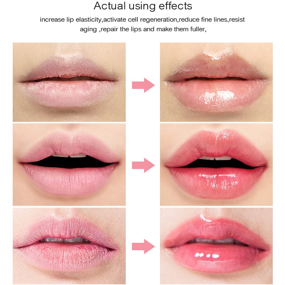 Plumping Lip Oil, Hydrating Lip Gloss Tinted Lip Balm Lip Care Transparent Toot Lip Oil, Non-Sticky Long Lasting Nourishing Lip Glow Oil Repairing Lightening Lip Lines Lip Care Products(Cherry)