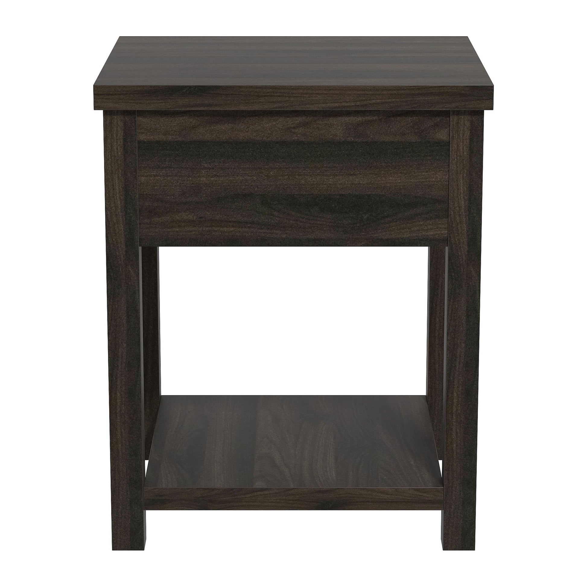 Lancaster Farmhouse 1 Drawer Nightstand, Set of 2, Dark Espresso