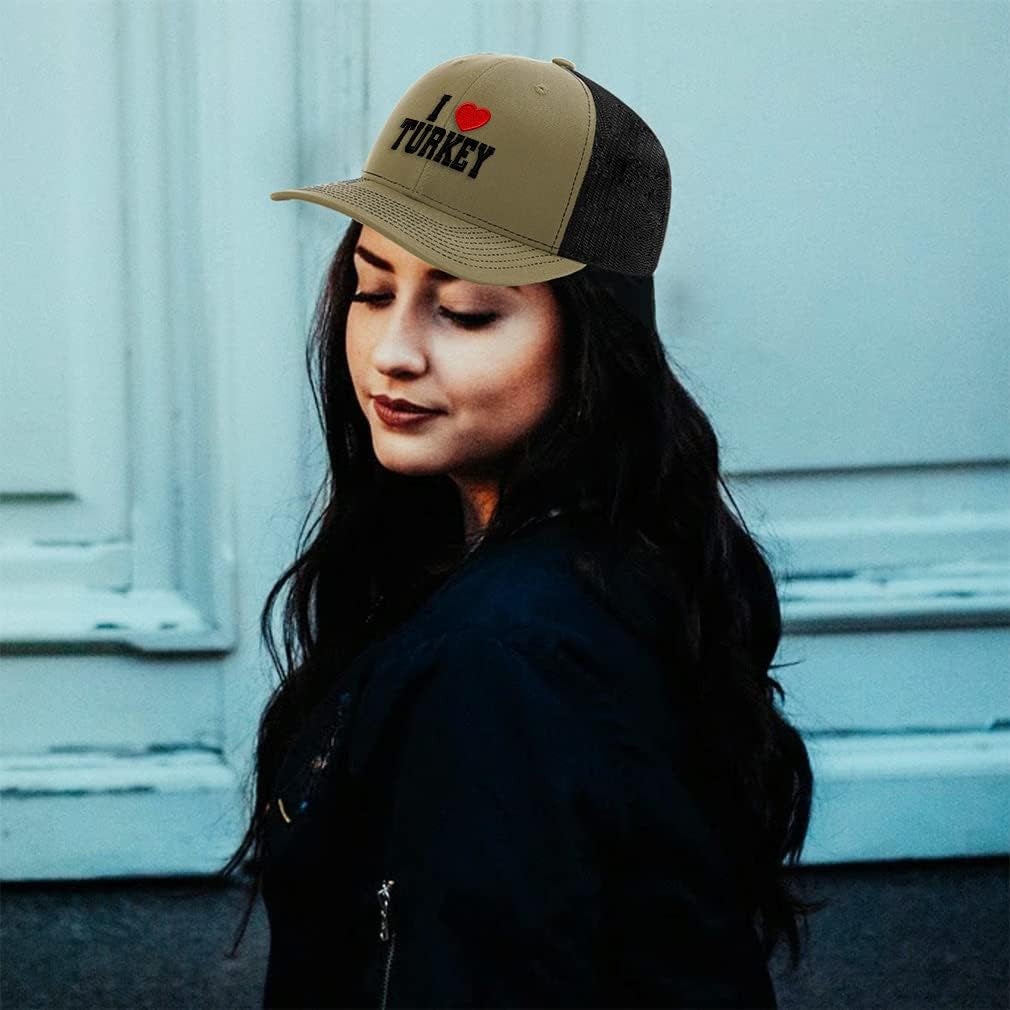 Richardson Trucker Hat I Love Turkey I Love Polyester Baseball Cap