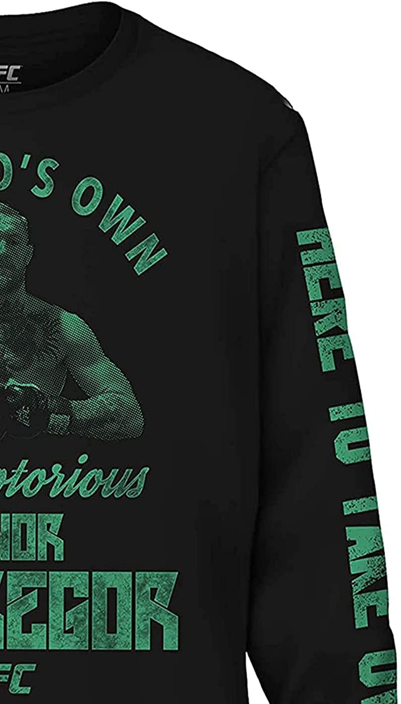 Mens UFC Conor Mcgregor Shirt - the Notorious Conor Mcgregor Mens Long Sleeve T-Shirt - UFC Champ (Black, X-Large)