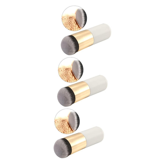 3Pcs Professional Makeup Brush Powder Foundation Brush Blush Foundation Makeup Flat for Face Beauty Tools