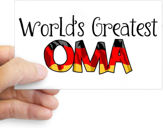 Oma Rectangle Sticker Rectangle Bumper Sticker Car Decal