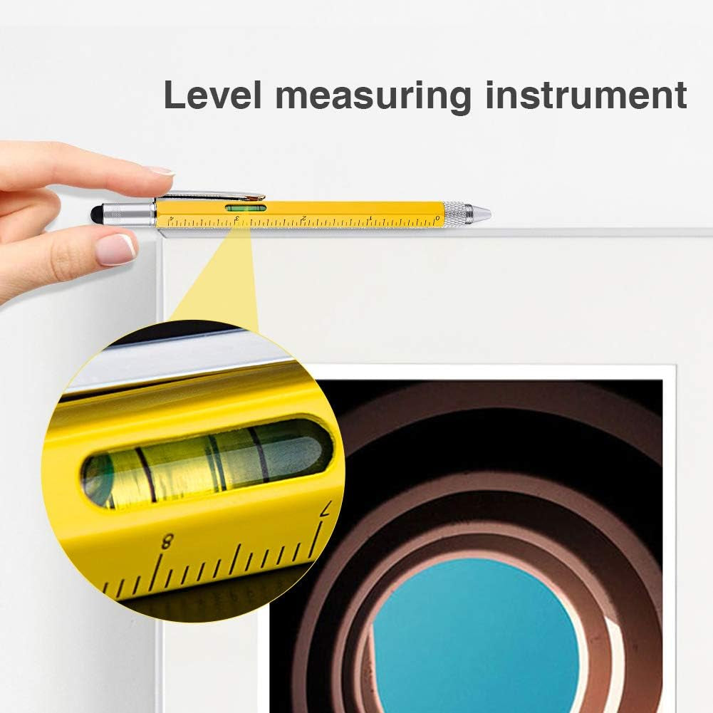 6 in 1 Multitool Pen - Christmas & White Elephant Gift for Dad, Cool Gadget for Men Who Have Everything