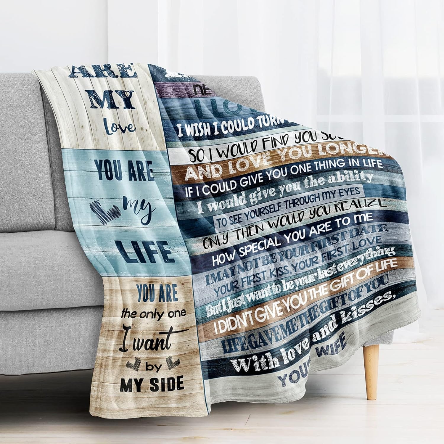 Personalized Ultra-Soft Throw Blanket for Him, Husband'S Anniversary & Birthday Gift (80 X 60 In)