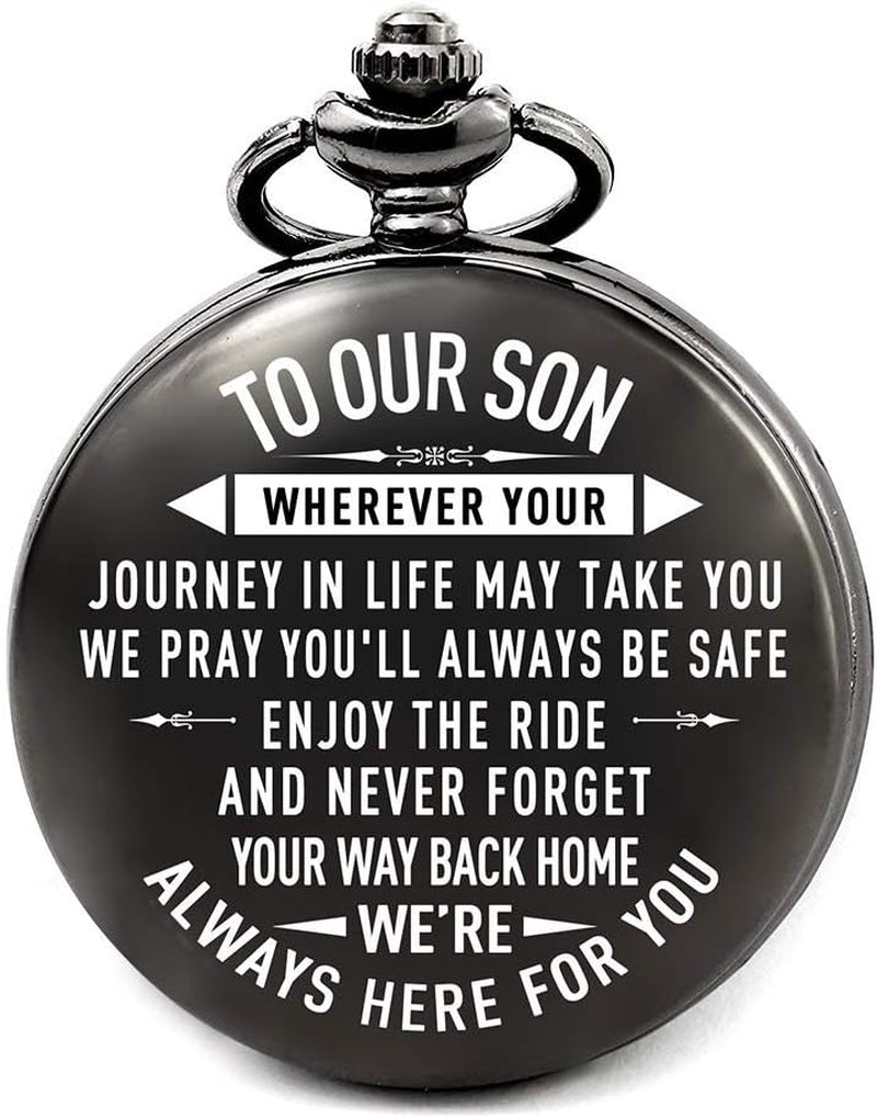 Men Gifts for Birthday Anniversary Valentines Day Graduation Fathers Day Christmas, Personalized Pocket Watch for Him