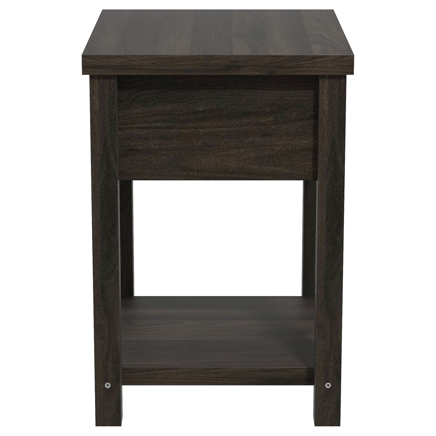 Lancaster Farmhouse 1 Drawer Nightstand, Set of 2, Dark Espresso