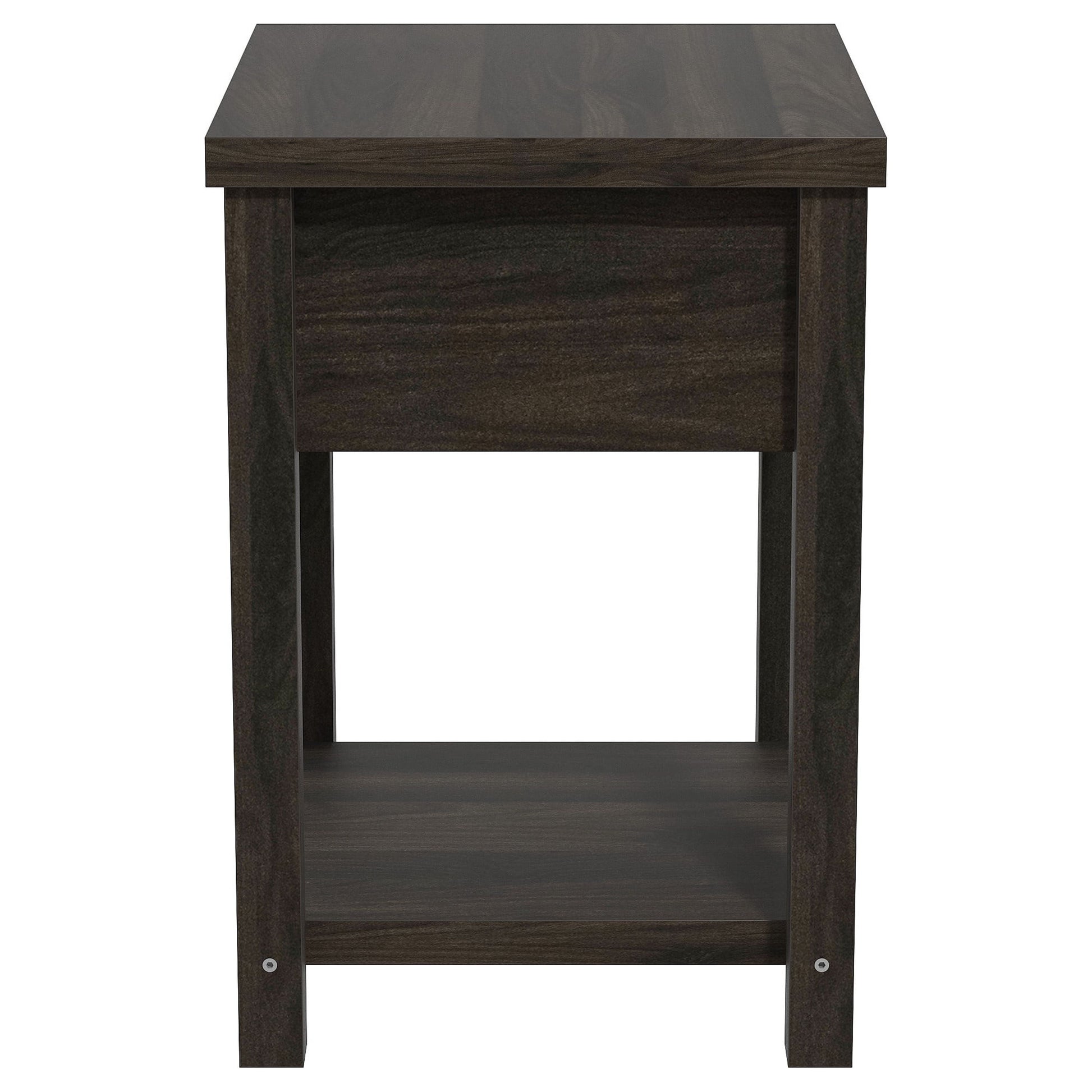 Lancaster Farmhouse 1 Drawer Nightstand, Set of 2, Dark Espresso