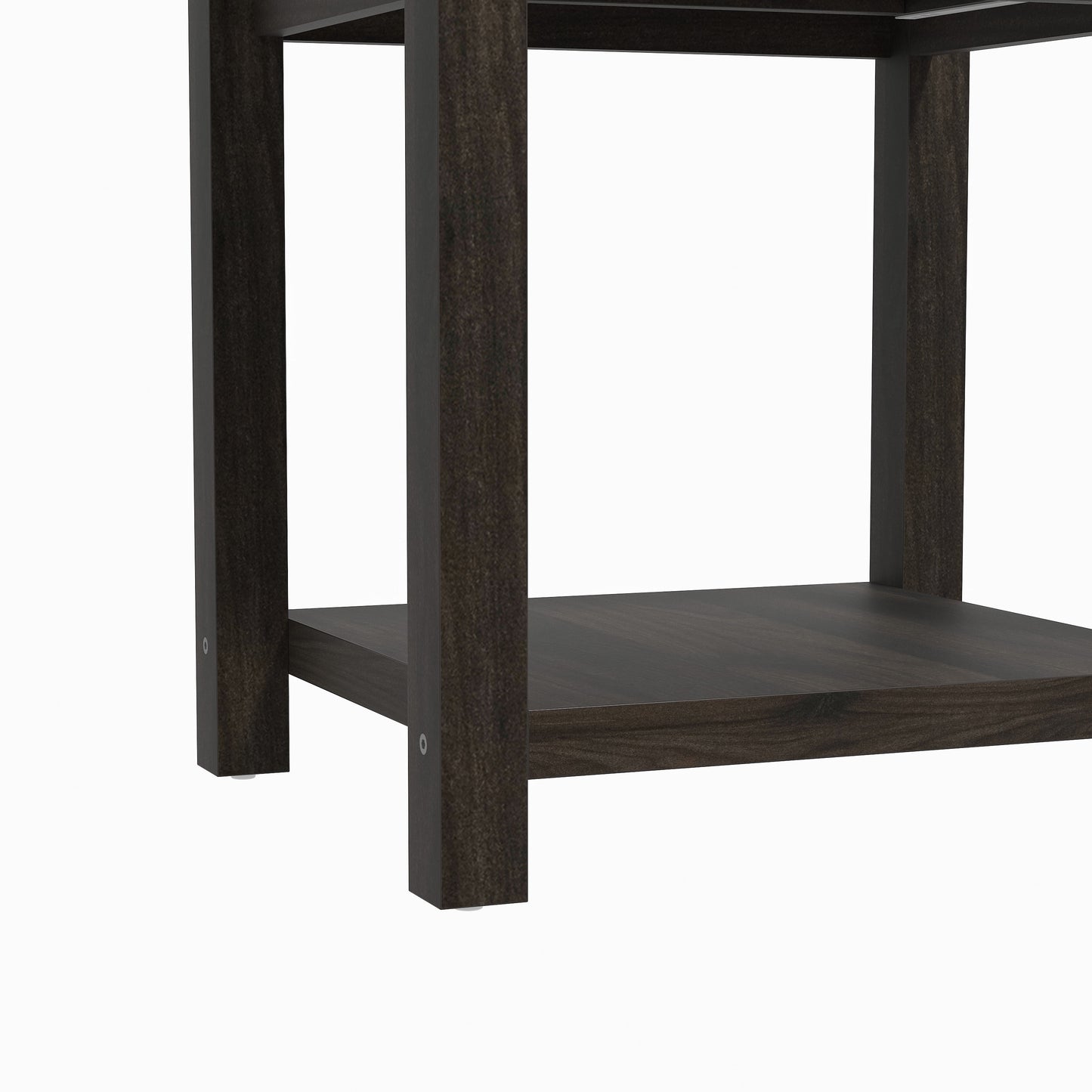 Lancaster Farmhouse 1 Drawer Nightstand, Set of 2, Dark Espresso