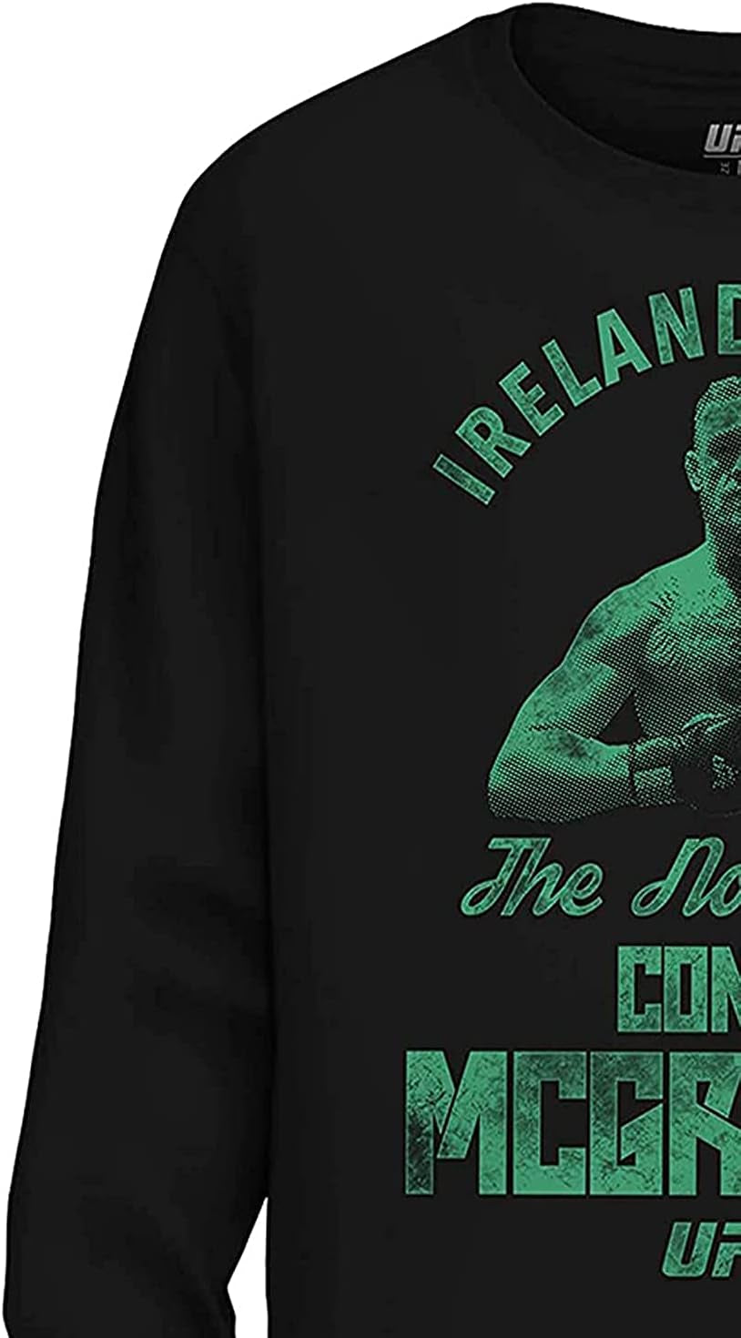 Mens UFC Conor Mcgregor Shirt - the Notorious Conor Mcgregor Mens Long Sleeve T-Shirt - UFC Champ (Black, X-Large)