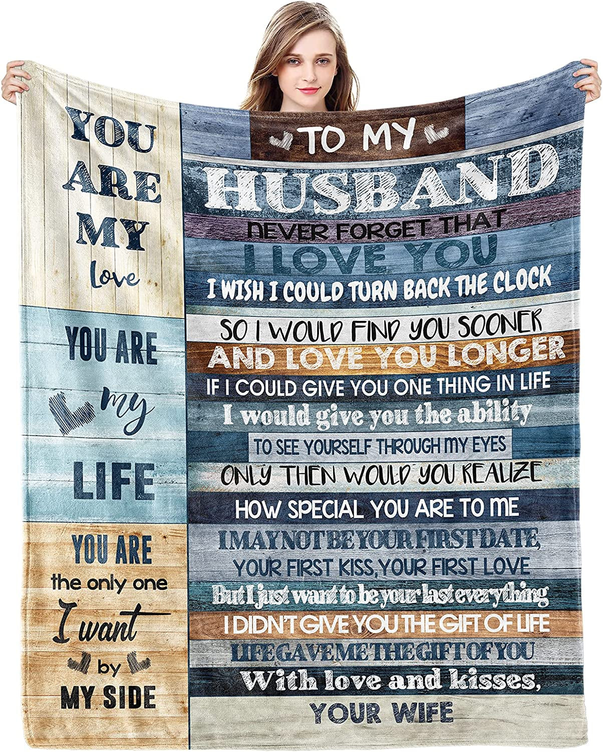 Personalized Ultra-Soft Throw Blanket for Him, Husband'S Anniversary & Birthday Gift (80 X 60 In)