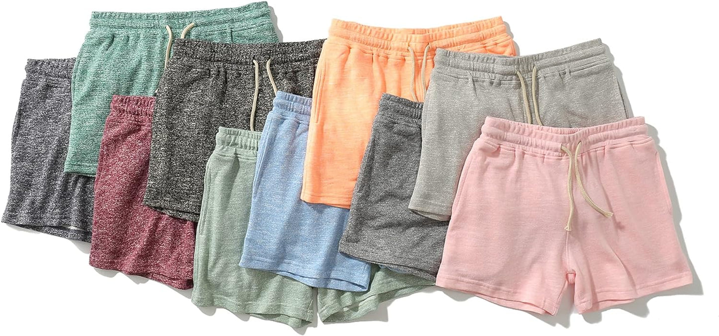 Mens Athletic Sweat Shorts 5.5" Elastic Waist Casual Pajama Short with Pocket Gym Workout Short Shorts for Men