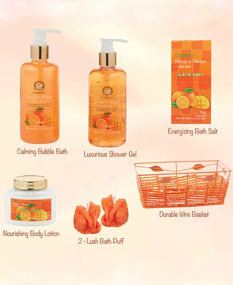 Orange Mango Body Care Gift Set, 7 Piece