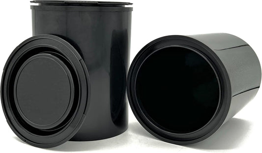 Black Quart Size Plastic Paint Cans with Lids, Paint, Arts and Crafts, No Rusting, Multipurpose Storage and Organization (4)
