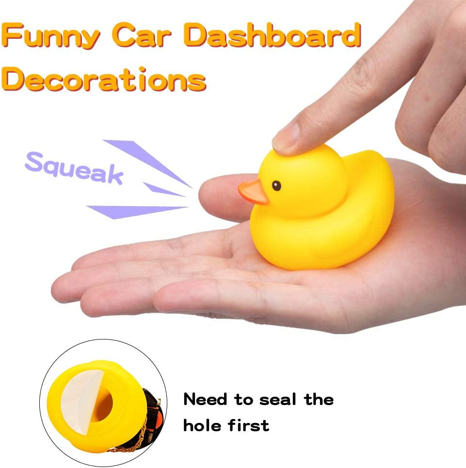 Rubber Duck Car Decorations Cute Yellow Duck Car Dashboard Ornaments with Propeller (Love)