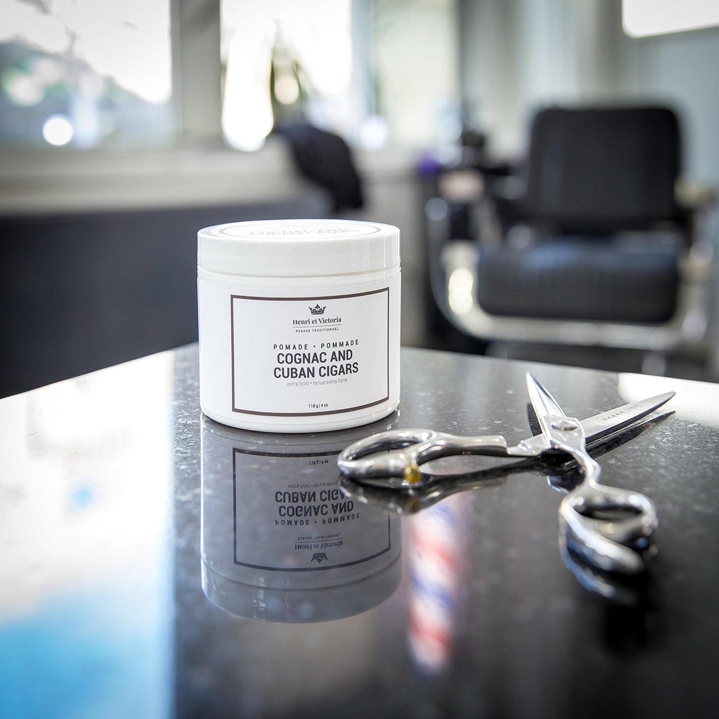 Cognac and Cuban Cigar Hair Pomade for Men Strong Hold and Medium Shine - Water-Based Hair Styling Pomade, Adds Texture and Thickness, Easy to Wash Out - All Day Hold for All Hair Styles - 118G 4Oz