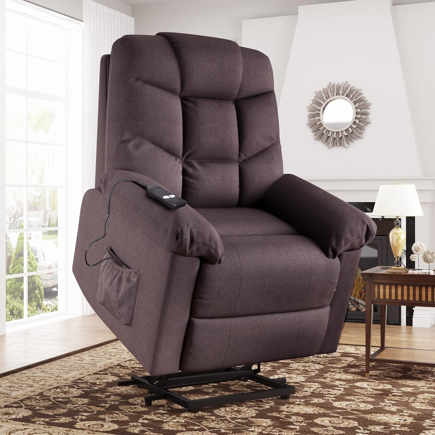 Lift Chairs for Elderly - Electric Recliner Chairs with Remote Control, Soft Fabric, Lounge