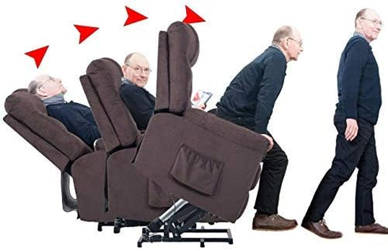 Lift Chairs for Elderly - Electric Recliner Chairs with Remote Control, Soft Fabric, Lounge