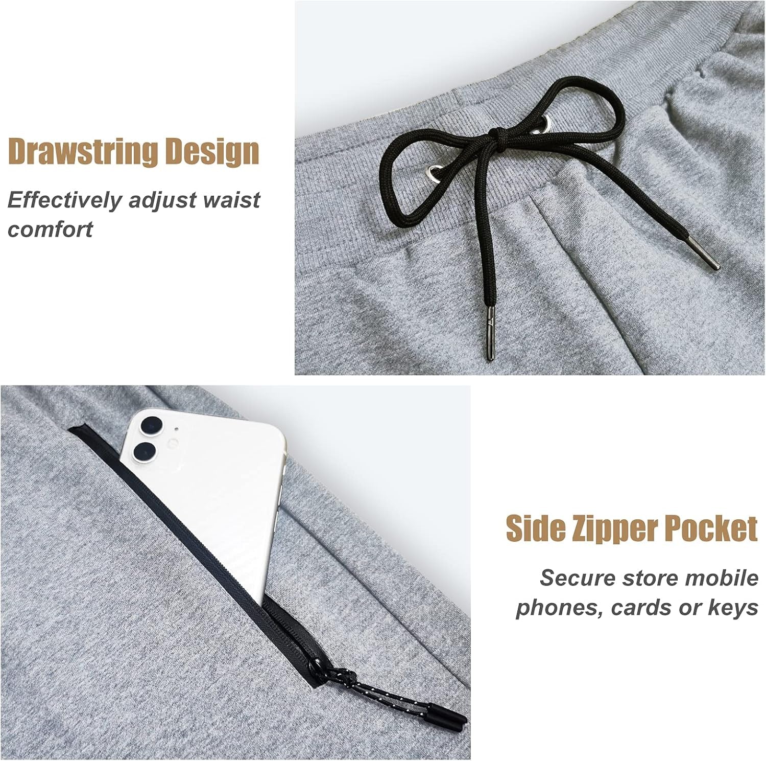Mens Workout Shorts 5 Inch Quick Dry Gym Shorts for Men Athletic Running Shorts with Zipper Pockets