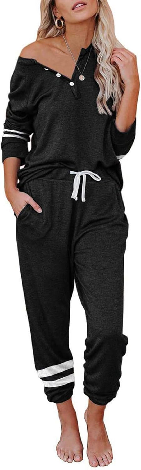 Lounge Sets for Women 2 Piece Pajama Sets Joggers Outfits PJ Sets Nightwear Loungewear