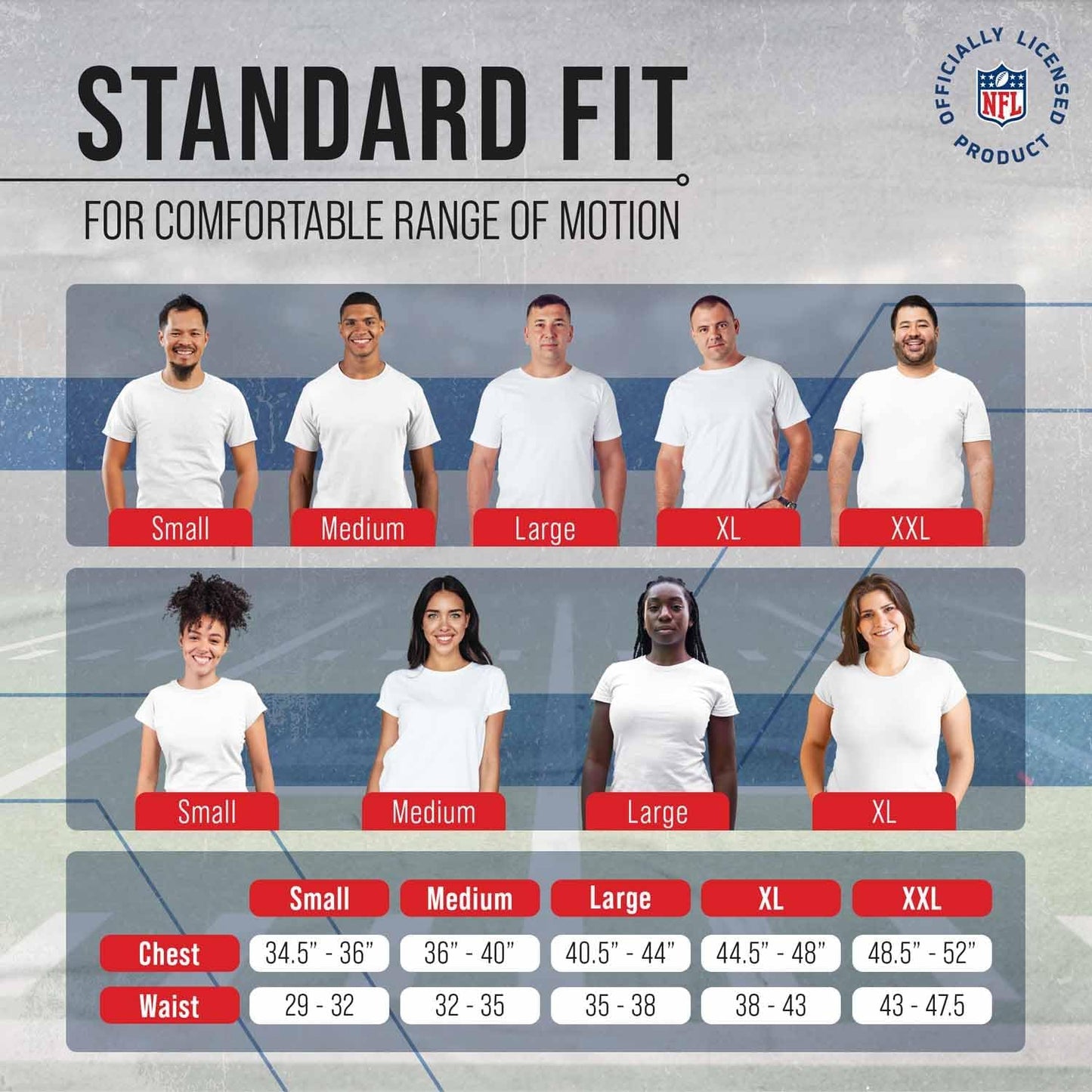 NFL Adult Team Block Tagless T-Shirt - Cotton Blend - Charcoal - Perfect for Game Day - Comfort and Style