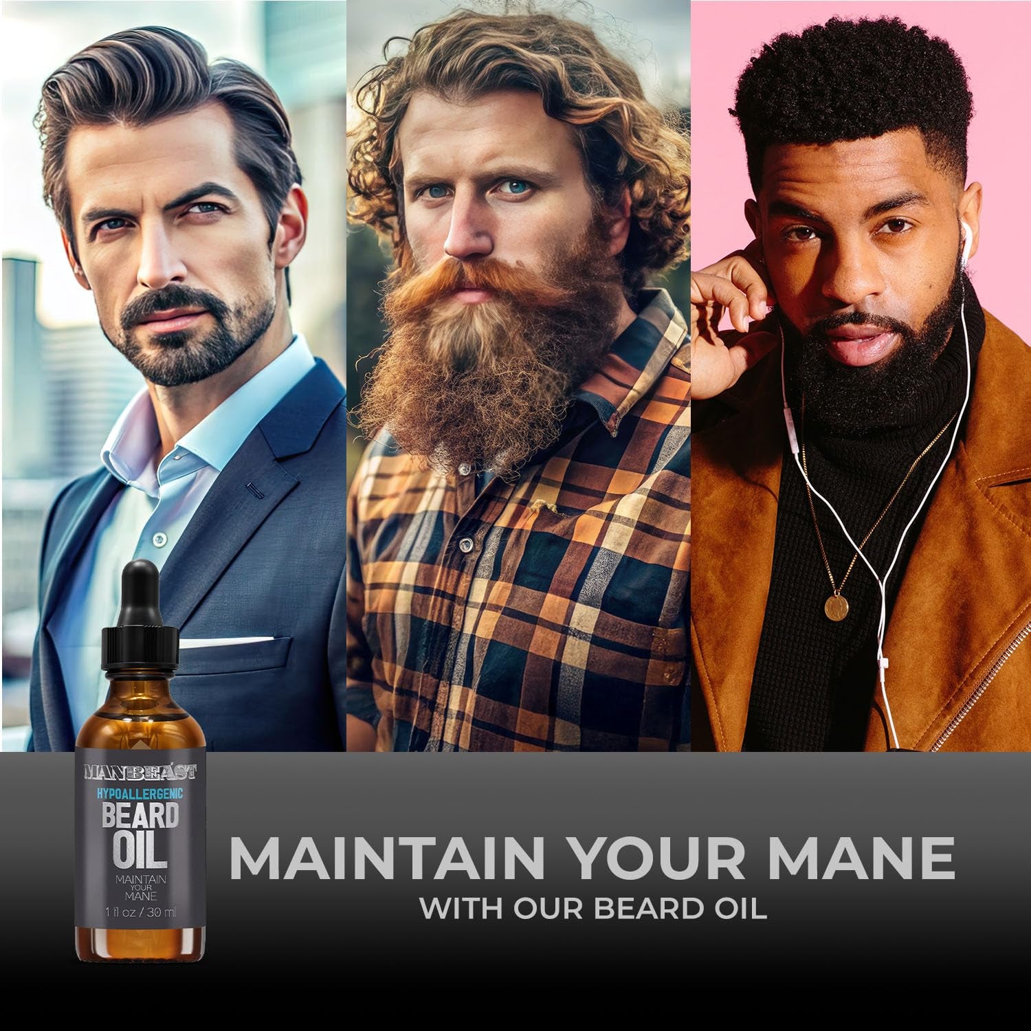 Hypoallergenic All Natural Beard Oil for Men - Lion'S Den, 30Ml Nut Free Made from Seed Beard Oil for Men Growth for Sensitive Skin, Mustache Softener, Mustache Conditioner and Moisturizer