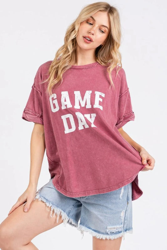 Mittoshop GAME DAY round Neck Short Sleeve T-Shirt