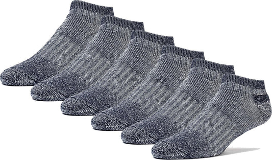 Low Cut Ankle Merino Wool Mens Hiking Running Socks Compression Arch Support Cushioned 6 Pairs
