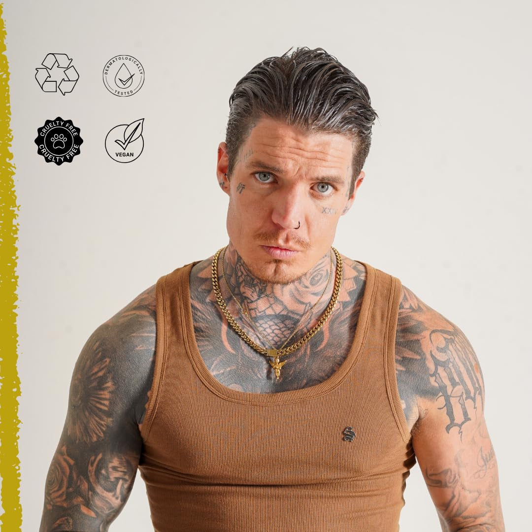 Crazy Bull Hair Bull Blaster Water Pomade - Strong Hold Pomade for Men - Water-Based Hair Styling Products - Vintage Cologne Scent - Vegan - 3.38 Oz