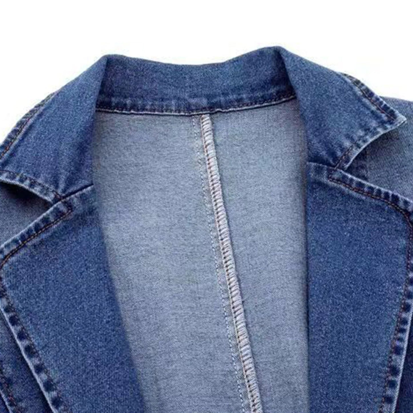 Jackets for Women,Ladies Fashion Color Lapel Look Slimmer Sleeve Denim Jacket
