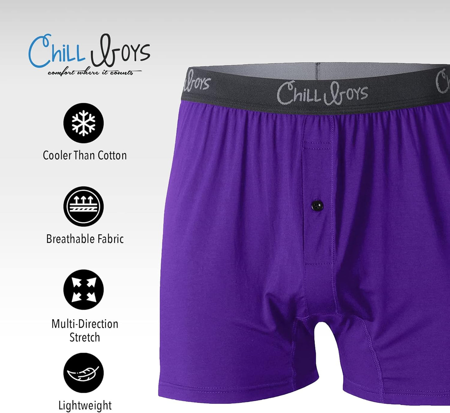 Viscose from Bamboo Boxers for Men - Cool Comfortable, Soft Breathable Men'S Underwear - Boxer Shorts