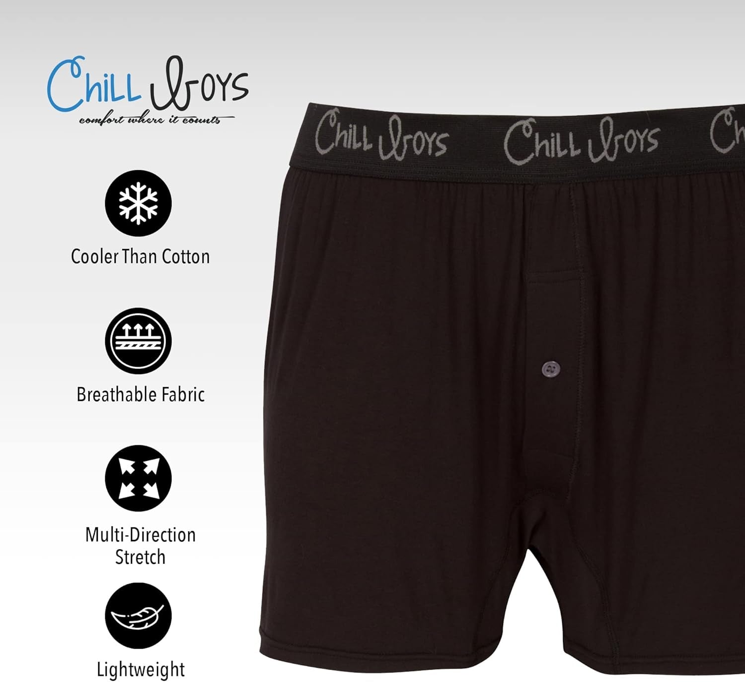 Viscose from Bamboo Boxers for Men - Cool Comfortable, Soft Breathable Men'S Underwear - Boxer Shorts